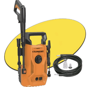 Hidrolavadora 100 Bar 1200w Manguera Presion Lusqtoff Hl100-7 Color Naranja y negro